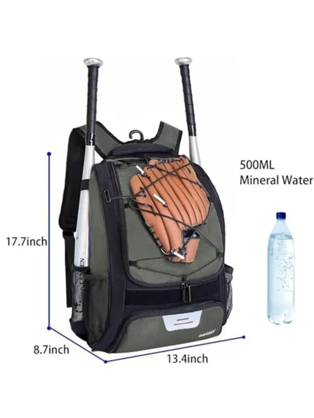 Baseball Bag Softball Backpack - Youth Adult T Ball Bat Equipment Bag